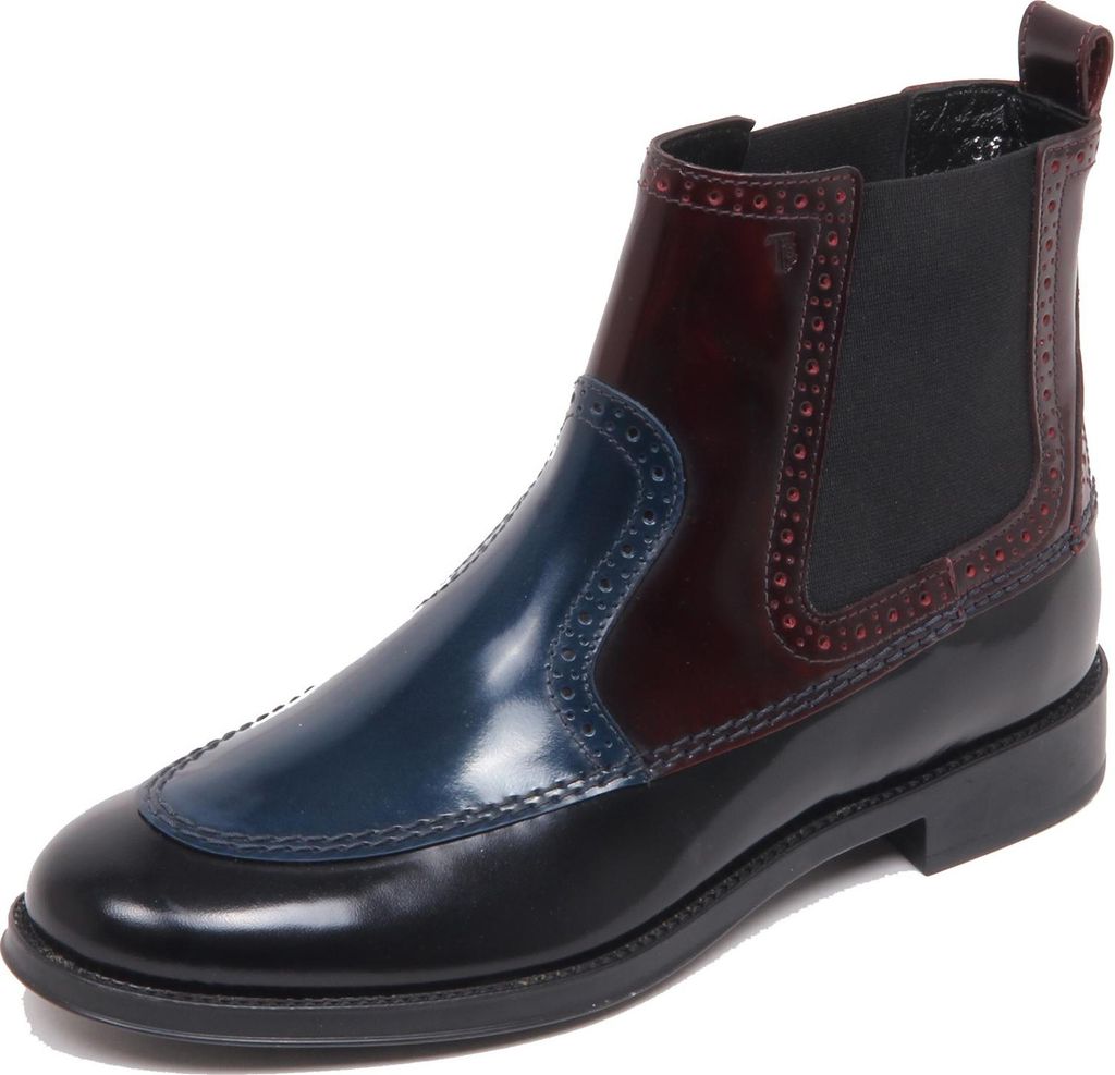 F6878 beatles donna schwarz/blu/bordeaux TOD'S scarpe Produktbild 