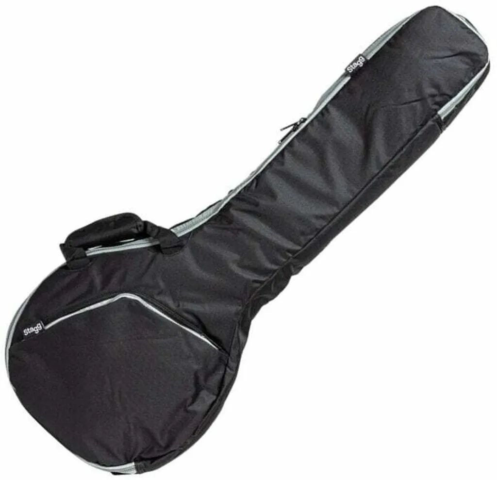 Étui souple Stagg BJ10-BAG en nylon noir pour banjo 5 cordes avec poche
