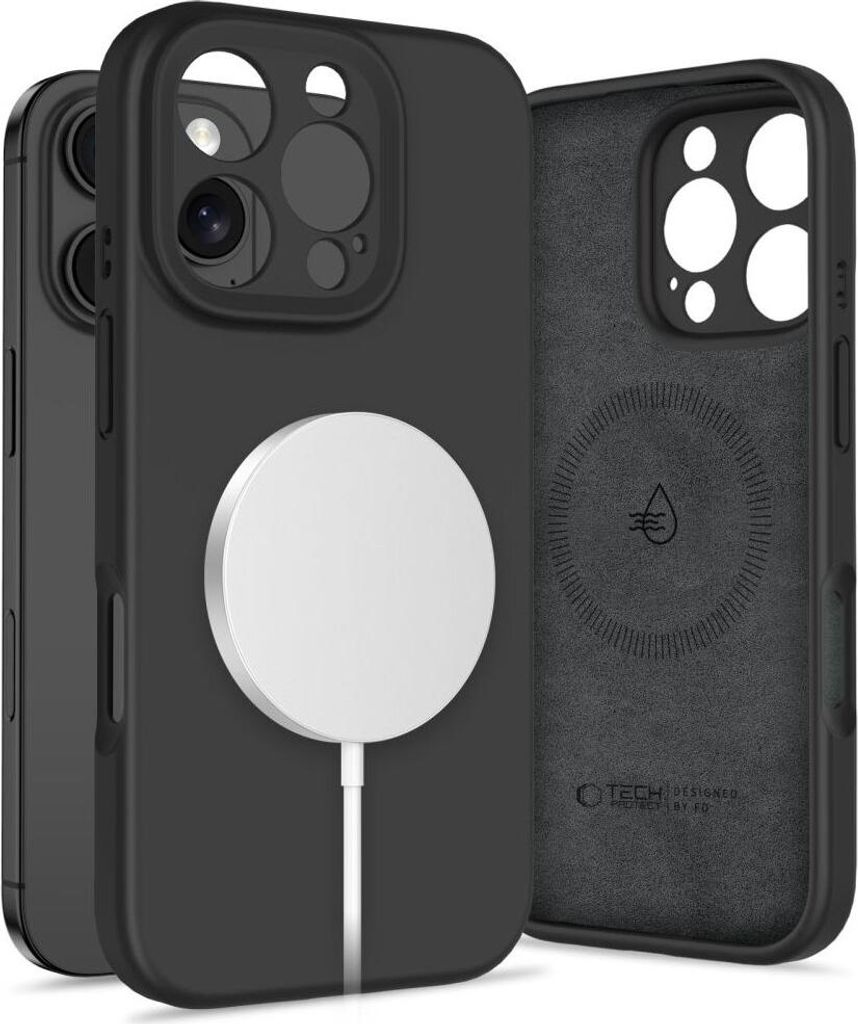 Tech-Protect Flüssigsilikon Magsafe Iphone 16 Pro Schwarz