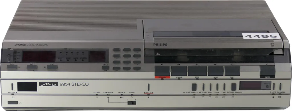 Magnétoscope Metz 9954 et Philips VR2340 Video 2000 VCC Vintage
