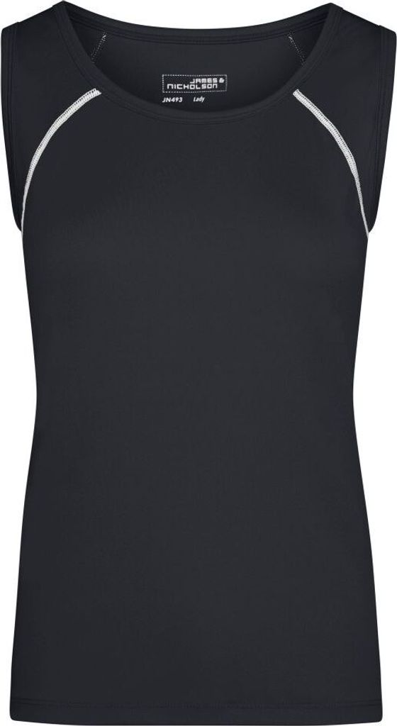 Funktions-Top für Fitness und Sport black/white, Gr. XS