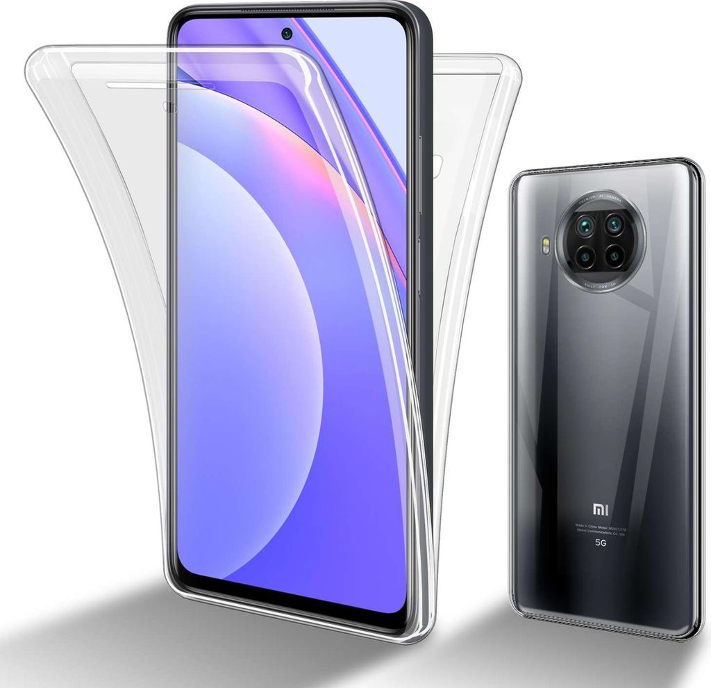 Cadorabo Hülle für Xiaomi Mi 10T LITE in TRANSPARENT 360° Full Body Schutzhülle Front und Rückenschutz, Rundumschutz mit Displayschutz Back Ca...