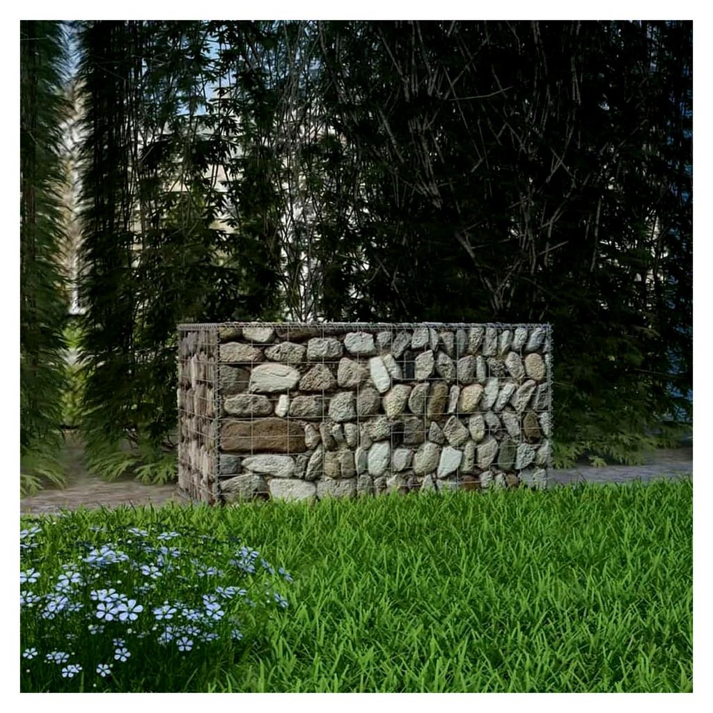 Gabionenkorb, Pflanzkübel, Kräuterbeet, Hochbeete-Kit, Pflanztrog, Vertikalbeet, Pflanzgefäße, Pflanzencontainer, Stahl 100×50×50 cm