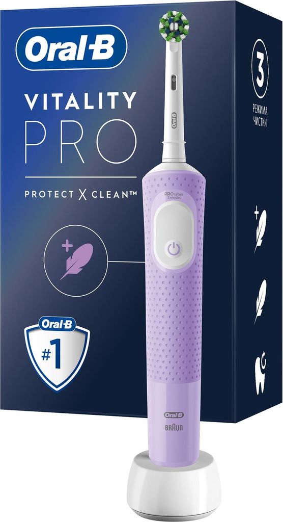Oral-B | Electric Toothbrush | D103 Vitality Pro | Rechargeable | For adults | Number of brush heads included 1 | Number of teeth brushing modes 3 ...