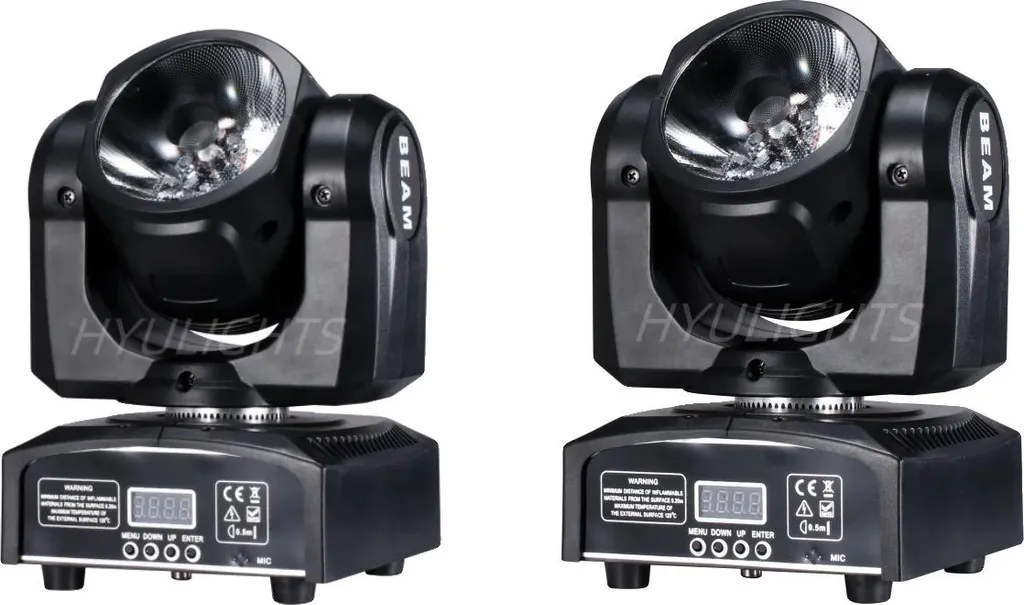 Projecteur de Scène LED RGBW 60W - Jeu de Lumière Lyre Asservie Mobile