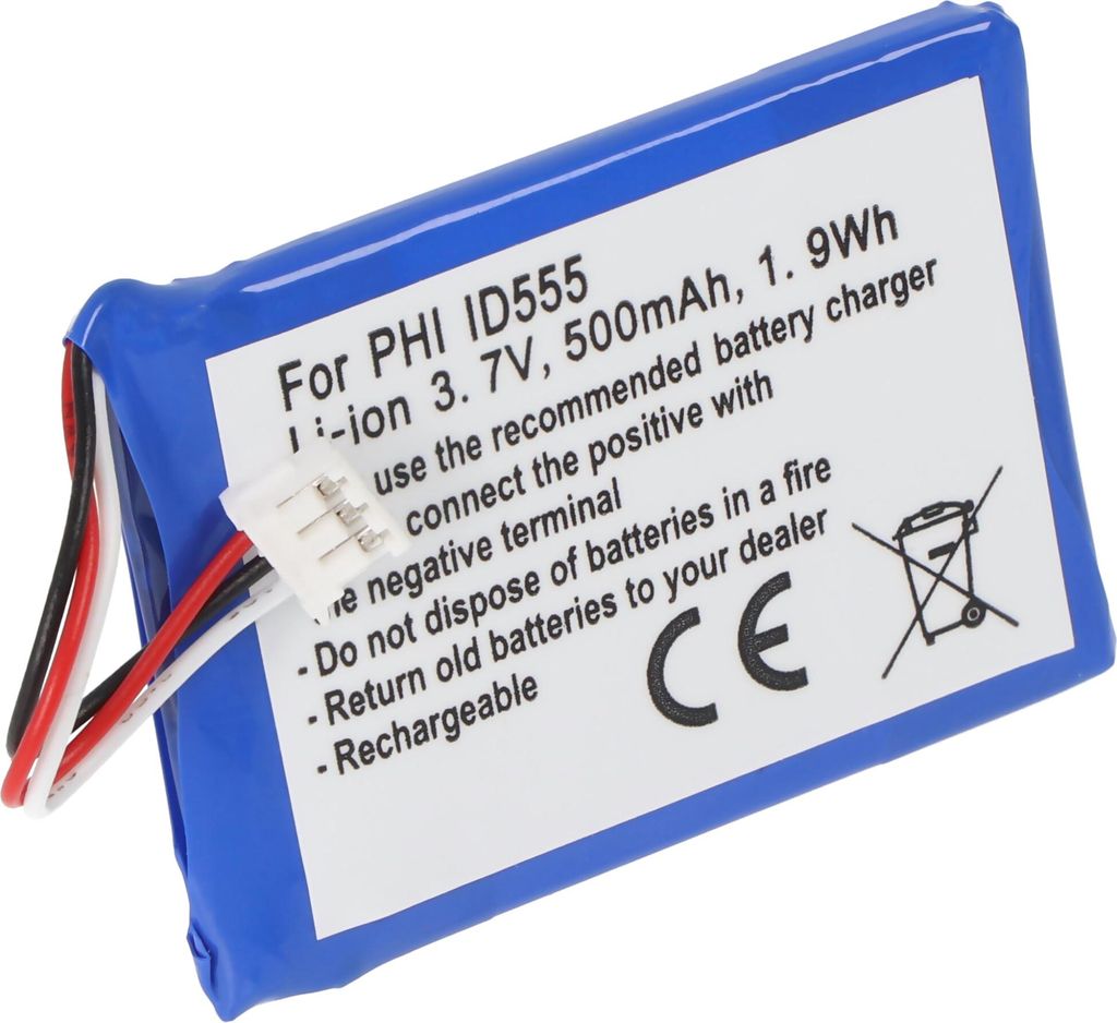 AccuCell Akku passend für den Akku PHILIPS ID555, ID5551B/38, ID5552B/38