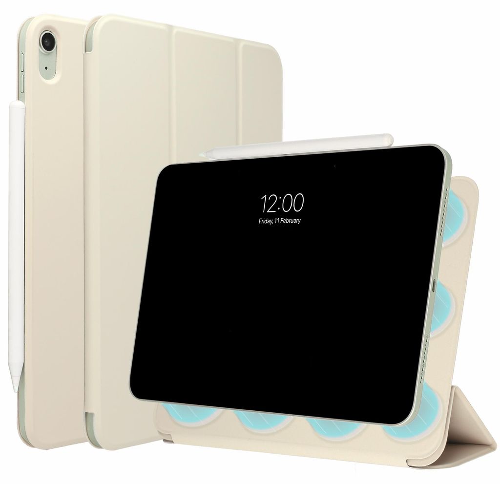imoshion Magnet-Hülle für das Apple iPad 11 (2025) 11 Zoll A16 / iPad 10 (2022) 10,9 Zoll – Beige
