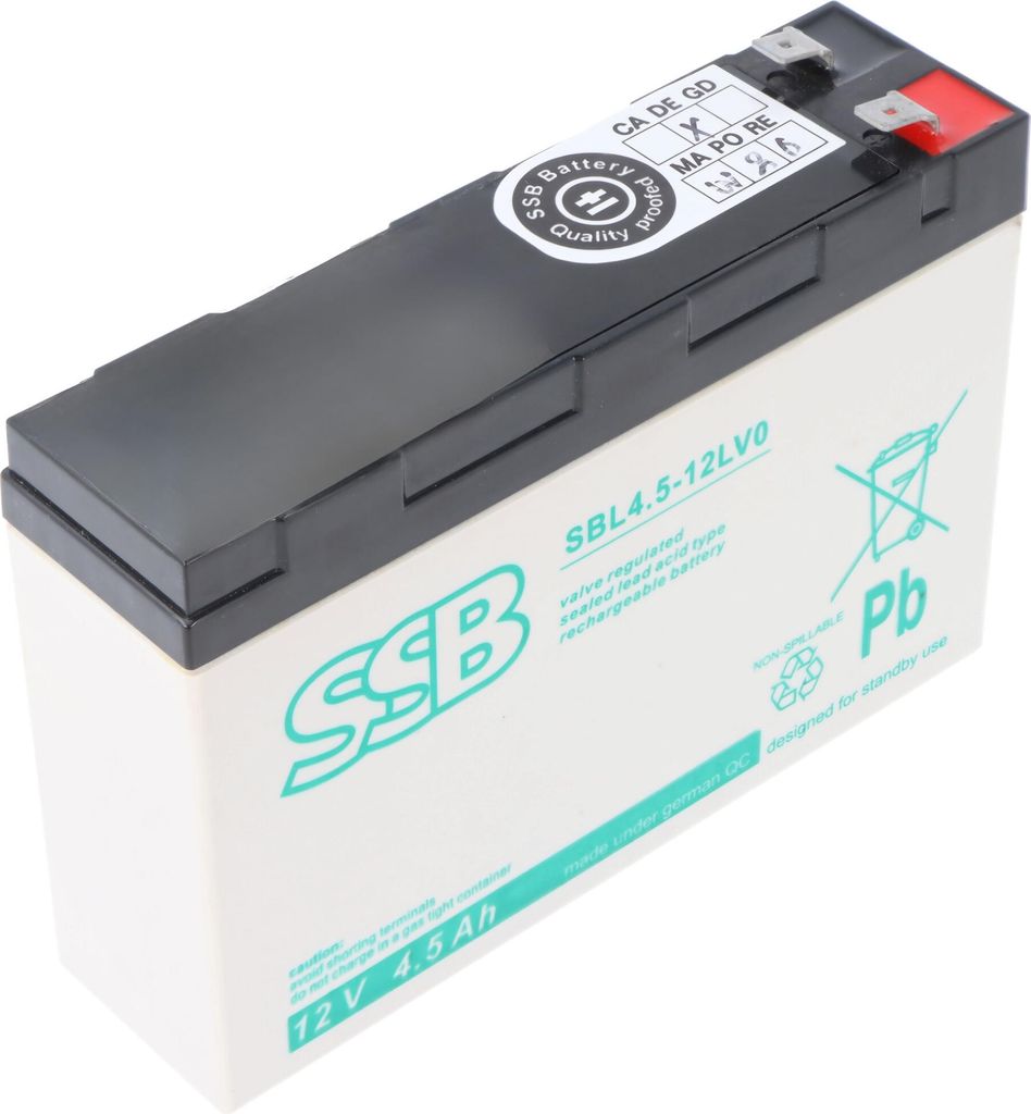 SSB12-4.5 Pb 12V 4.5Ah Batterie au plomb, en remplacement Image du produit 