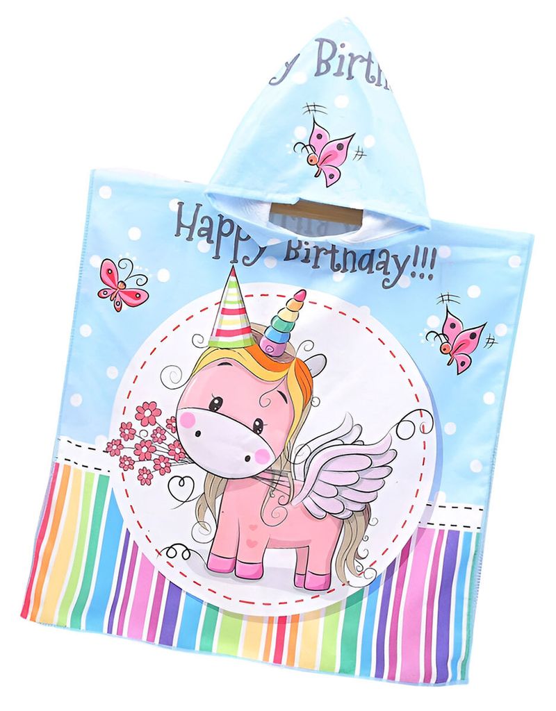 Baby Poncho 60x120 cm - Alles Gute zum Geburtstag