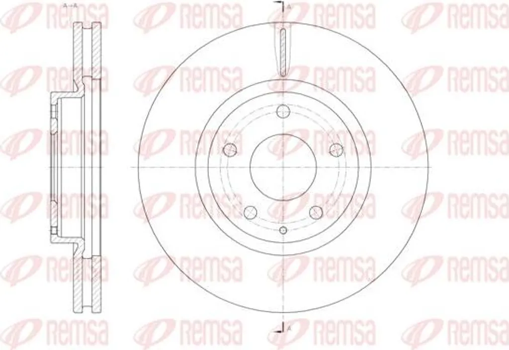 Disque de frein REMSA 61520.10 pour Mazda 6 et CX-5 OE K01133251B