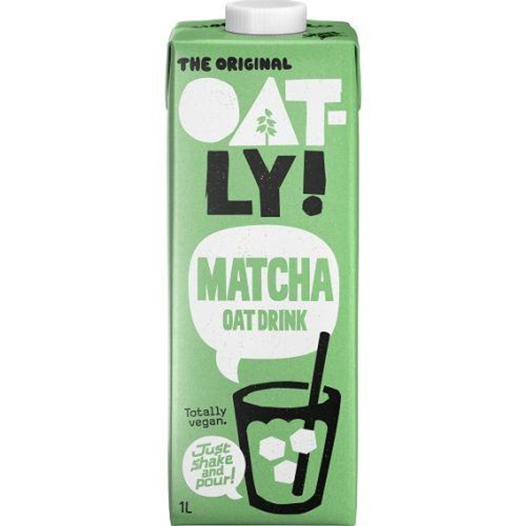 Oatly Oat H-Drink Matcha 1 L Der OATLY Oat Drink Matcha kombiniert die cremige Milde von Hafer mit der feinen, leicht herben Note von Matcha-Tee. Das