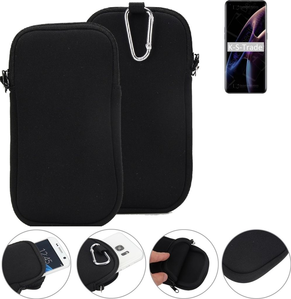 K-S-Trade Neopren-Hülle Handyhülle kompatibel mit Oppo Find X3 Pro Photographer Edition Schutzhülle Neoprenhülle Sleeve Schutz-Hülle Gürtel