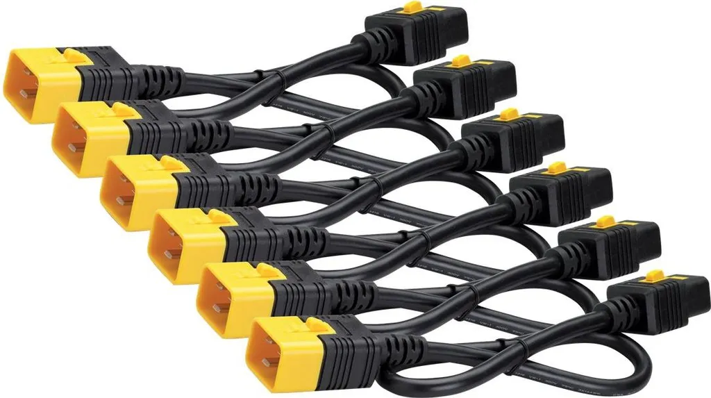 Rallonge C19 C20 de 1.8m Verrouillable pour Onduleur et PDU - 6 pcs