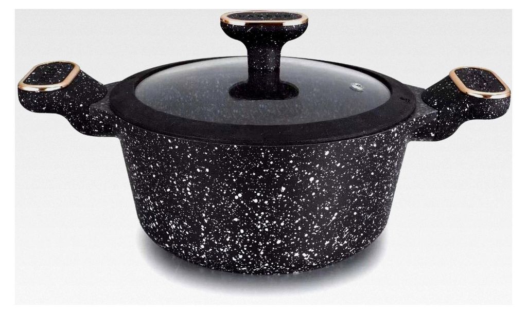 Antihaft-Kochtopf mit Granit-Keramikbeschichtung, Durchmesser 24 cm