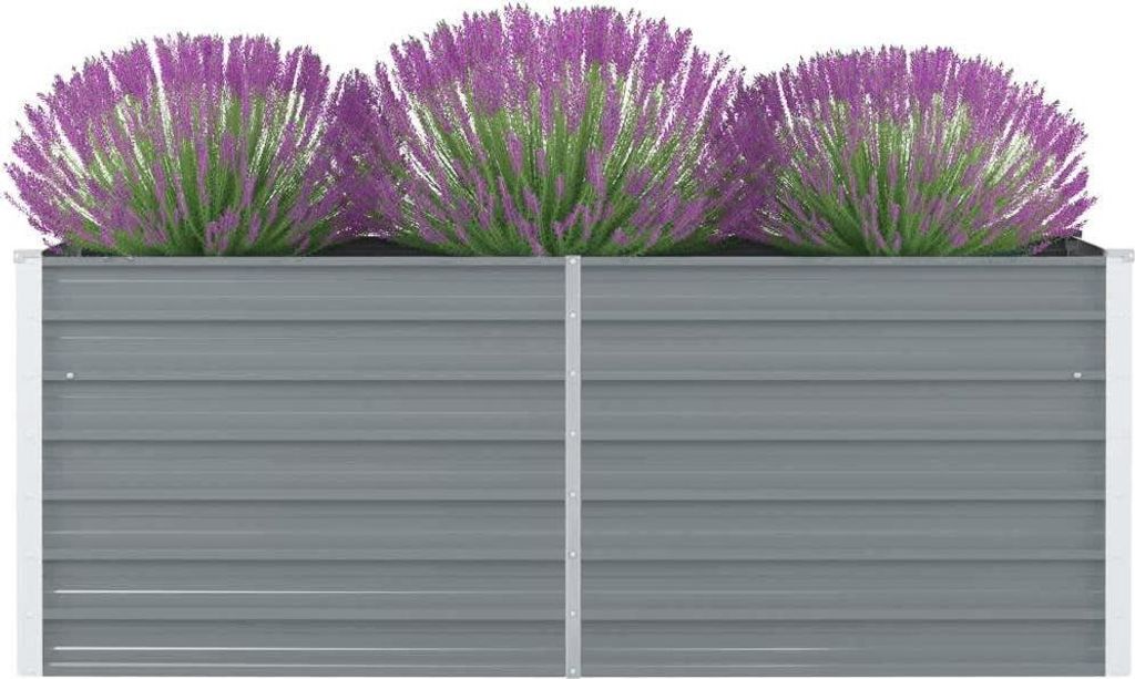 vidaXL Zvýšená posteľ 160 x 80 x 45 cm Pozinkovaná oceľ Obrázok produktu 