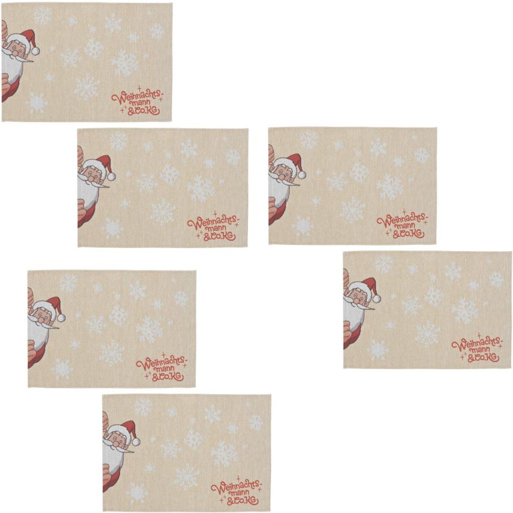 Weihnachtsmann & Co. KG 6er Set Tischset, Platzdeckchen, Produktbild 