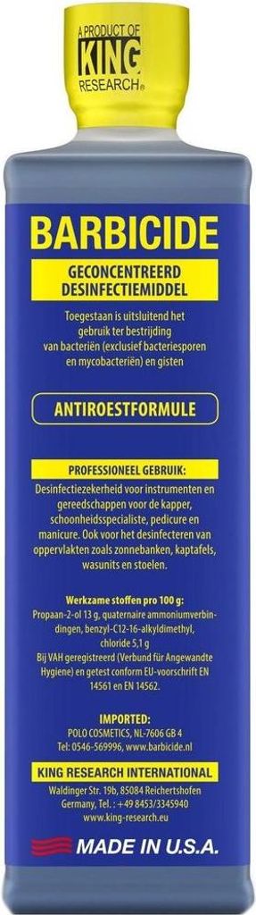 Barbicide desinfectiemiddel concentraat, 480 ml Productafbeelding 