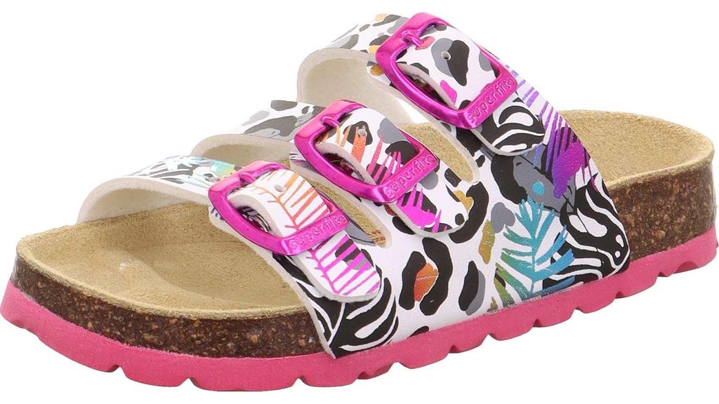 Superfit Fussbettpantoffel Mädchen Pantolette mit Muster Produktbild 