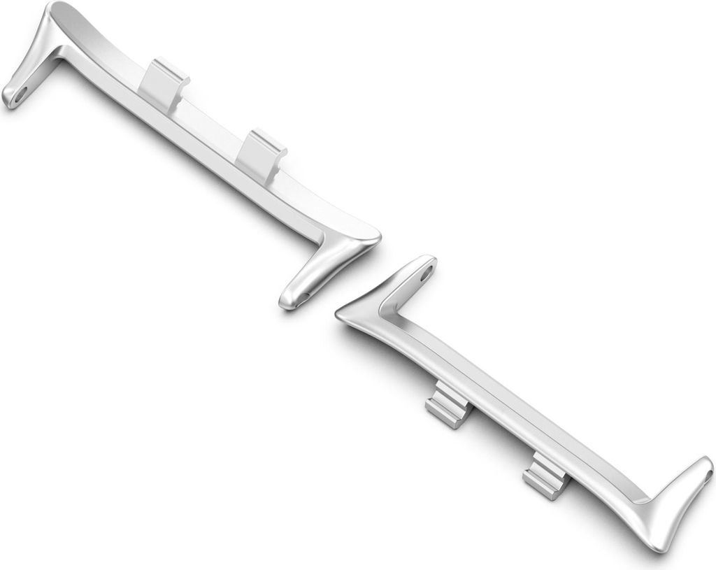INF 2er-Pack Metallverbinder für Honor Watch X5, 22mm Innendurchmesser Silber