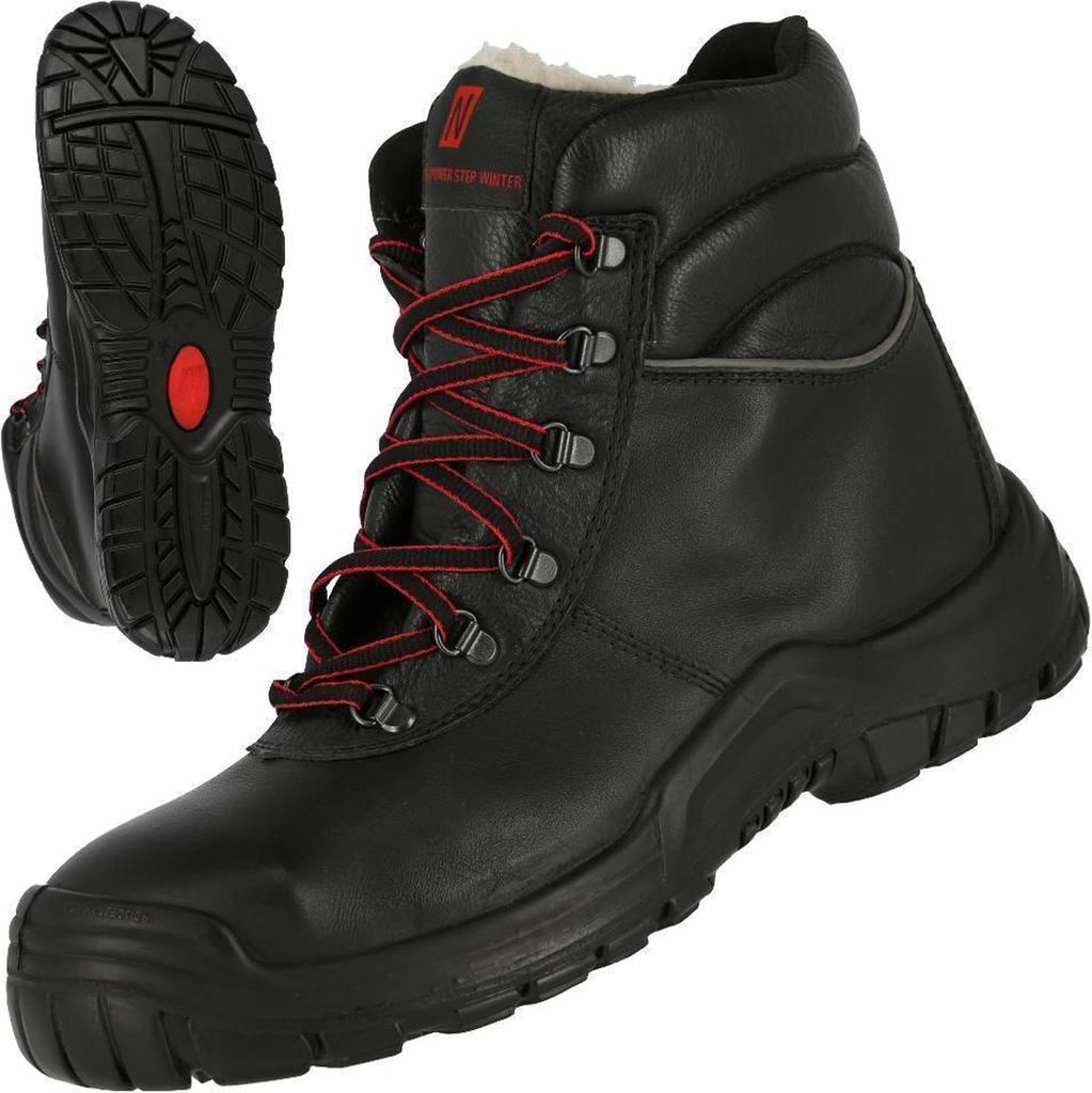 Nitras Power Step Mid + W Sicherheitswinterstiefel | Gr. 48 | Vollleder | schwarz