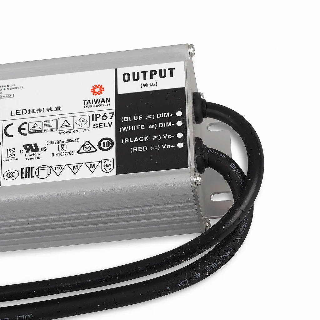 Transformateur LED 24V 150W MEANWELL HLG-150H IP67 Dimmable 6,3A