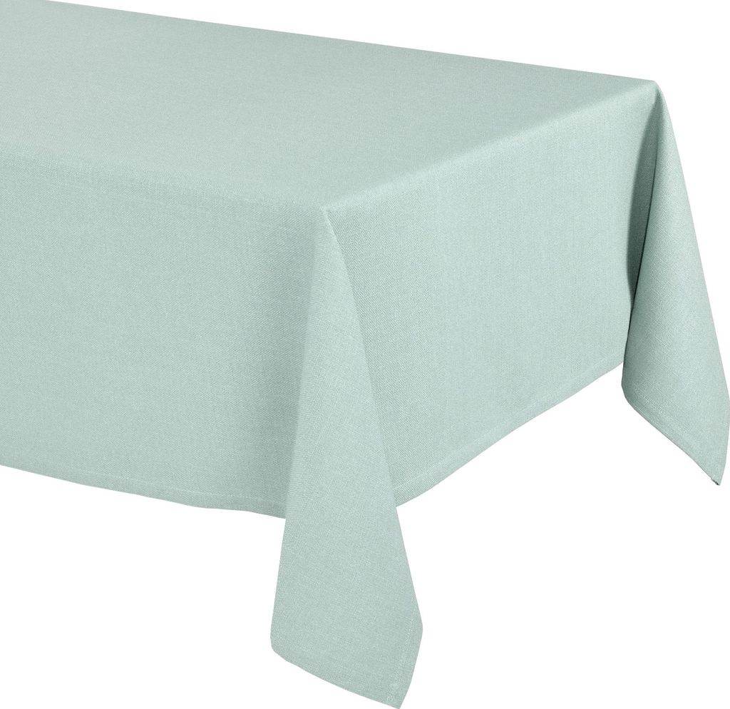 Elegante Tischdecke Edel Leinenoptik, Lina Tischdecke und Tischläufer, Farbe und Größe wählbar,Eisminze