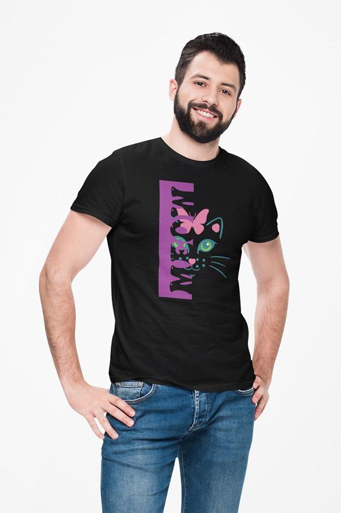 D&B Uni Polo ST00207 Meow Schwarz-Größe 2XL