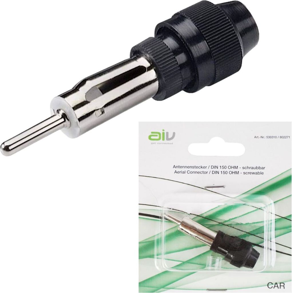 AIV Antennen-Stecker DIN 150 Ohm schraubbar Anschluss Produktbild 