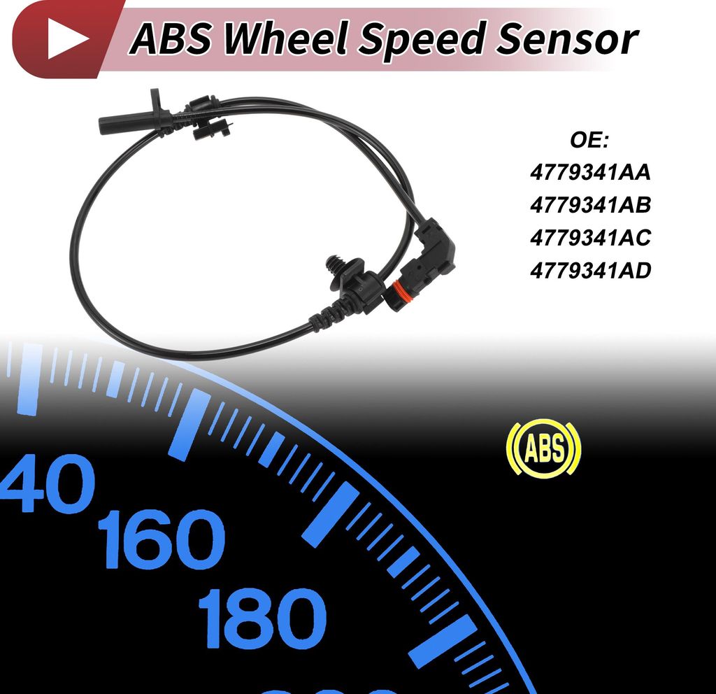 ABS Radgeschwindigkeitssensor ABS Sensor Antiblockiersystem Sensor Nr.4779341AA für Chrysler 300 2005-2010 Vorne Links Vorne Rechts