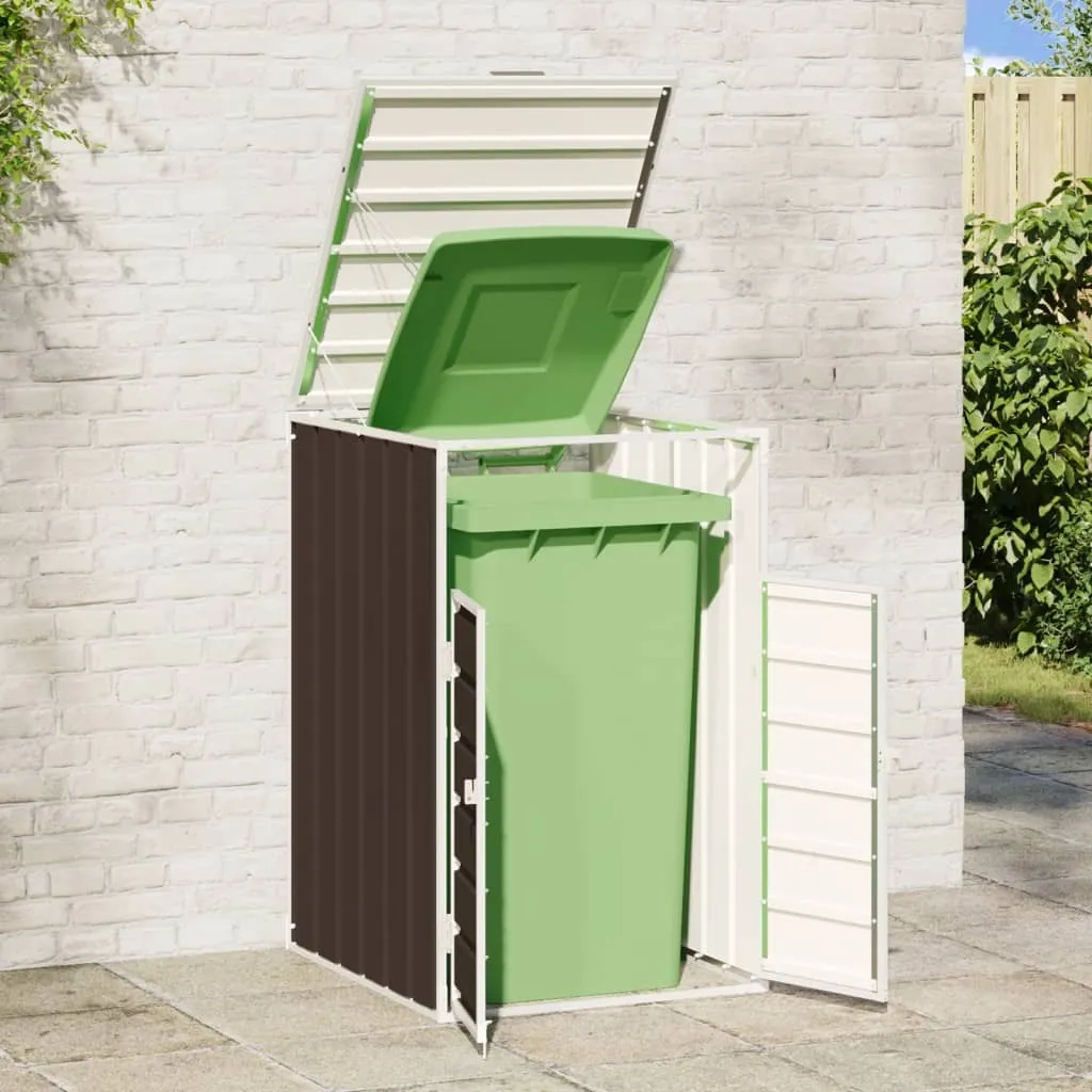 vidaXL Copribidone Singolo Marrone 72x81x115 cm in Acciaio Robusto - 3
