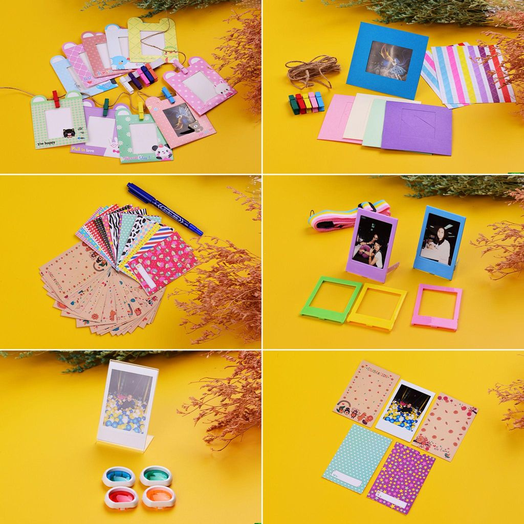 Sofortbildkamera-Zubehoerpaket als Ersatz fuer Fujifilm instax mini 12 mit Kameratasche/Kameragurt/Fotoalbum/Fotoclips/Bilderrahmen/Aufklebern/Stif...