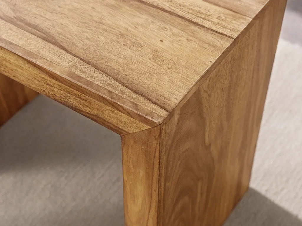 Set Tavolini Salotto Legno Massello FineBuy - Design Salvaspazio - 5