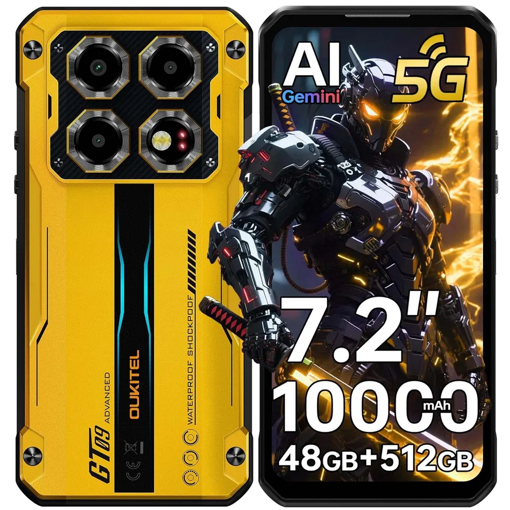 Smartphone Antichoc 5G OUKITEL WP60 : Fini les Ecrans Cassés 512Go