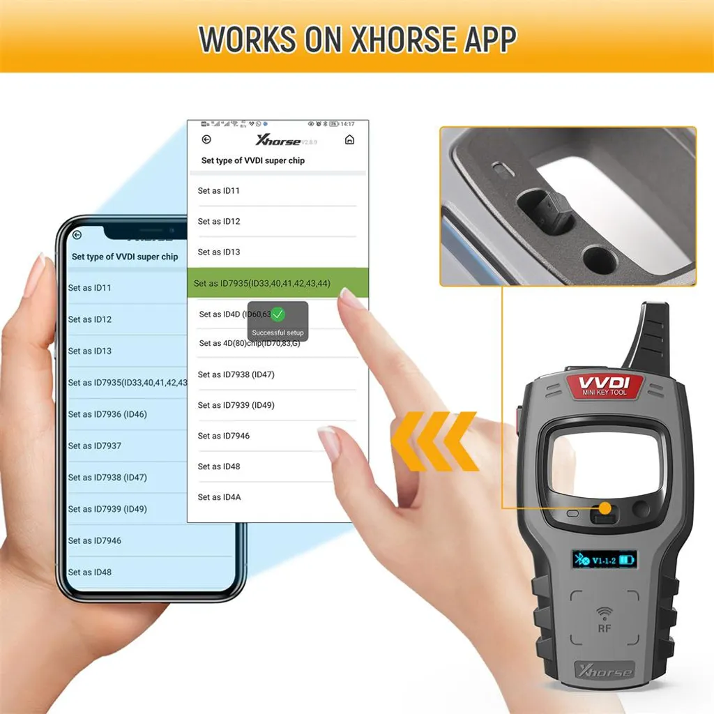Transpondeur vierge de programmation clé voiture compatible VVDI Mini - 5