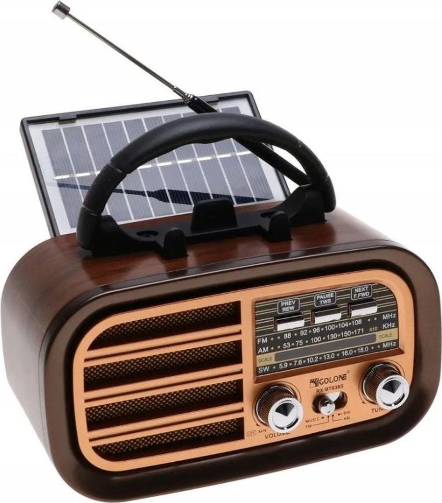 Retro nouzové rádio se solárním napájením – přenosné rádio Obrázek produktu 