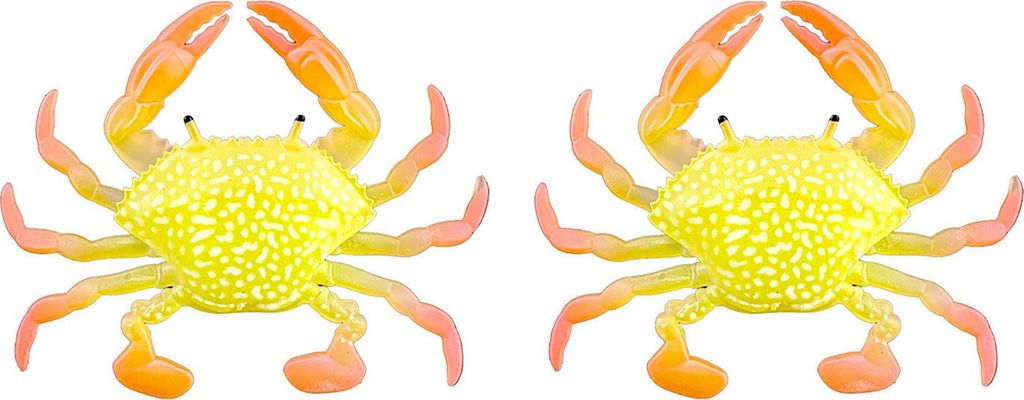 2 Stücke 8 CM/10 G Weicher Krabbenköder Schwimmender Bionischer Krabbenköder Bunte TPR Künstliche Köder Salzwasser Süßwasser Angelzubehör