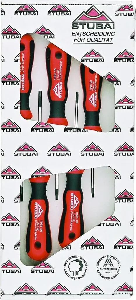 Jeu de tournevis Torx STUBAI 2K-TX 5 pièces pour atelier mécanique