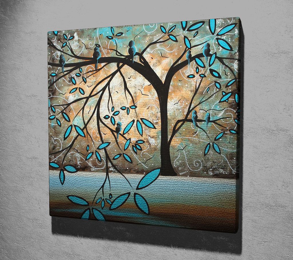 Wallity, KC078- SYM3229, Bunt, Leinwandbilder, 45 x 45 cm, 100% Leinwand