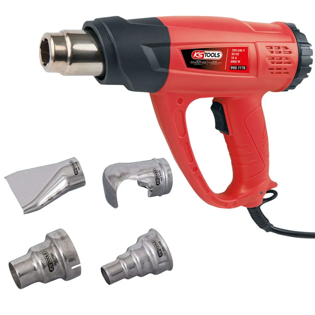 KS Tools 960.1175 Pistola Aria Calda Professionale | LCD 2000W
