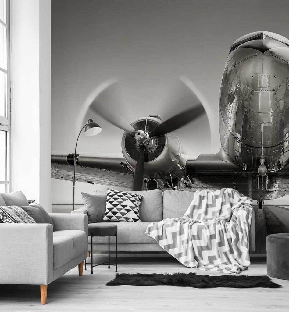 Fototapete Flugzeugpropeller, Material:Premium Vlies 150g/qm, Größe Tapete:260 x 300cm