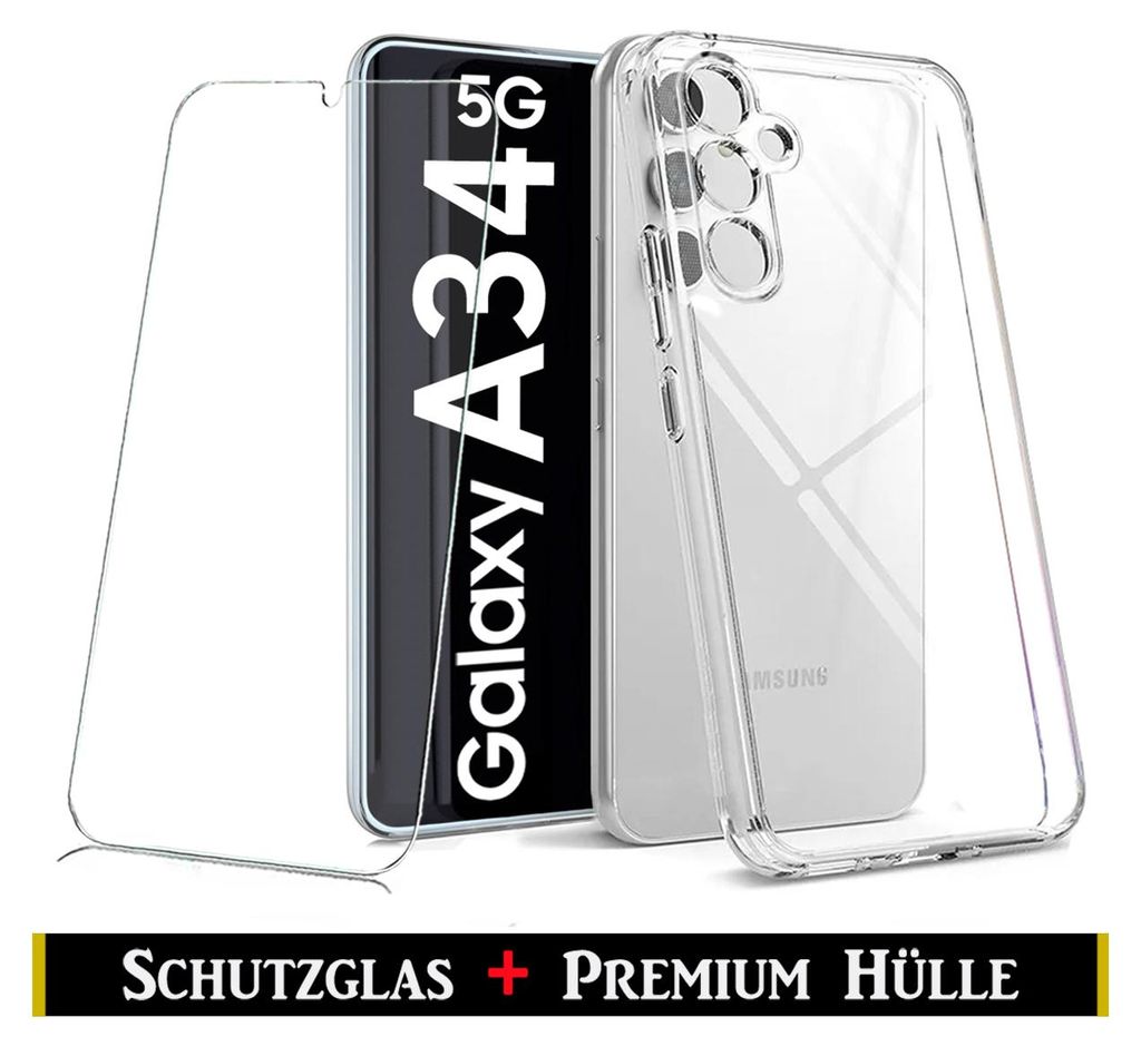 Für Samsung Galaxy A34 5G  Silikon Transparent Hülle + Produktbild 