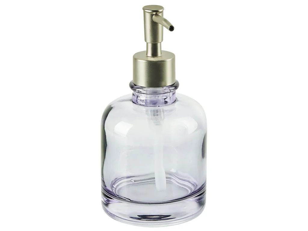 Ensemble de salle de bain complet 4 accessoires verre violet design
