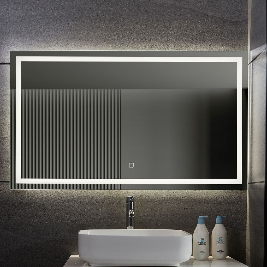 Aquamarin® LED Badspiegel - 120 x 70 cm, Beschlagfrei, Produktbild 10
