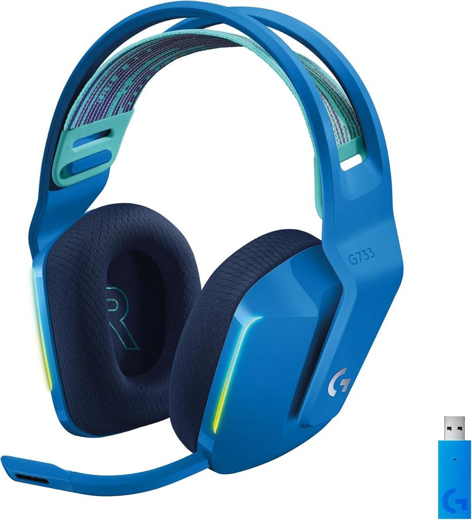Kabelloses Gaming Headset mit RGB, PRO-G Sound, abnehmbarem Mikrofon, Memory-Foam Komfort & großer Akku