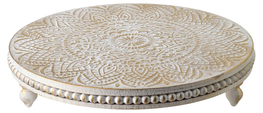 Coupe décorative en MDF Mondex DAZ 30 x 30 x 6 cm, dorée, 1 Image du produit 