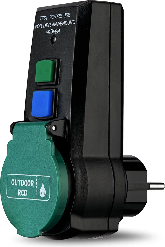 Adaptateur de protection différentiel intermédiaire RCD 30mA portable - 15
