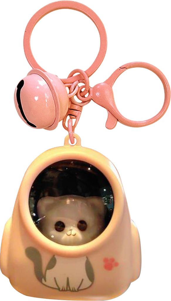 Cartoon-Katze-Schlüsselanhänger-Licht, batteriebetriebene Taschenlampe, kleine Tasche, vielseitige Mini-LED-Schlüsselanhänger-Taschenlampe