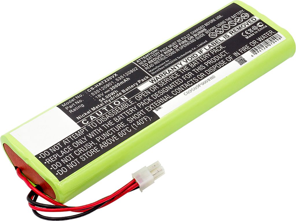 3000mAh Akku für Husqvarna Solarmower 1995, 1996, 1997, 1998, 1999, 540059602, AU-18C, AU-18V