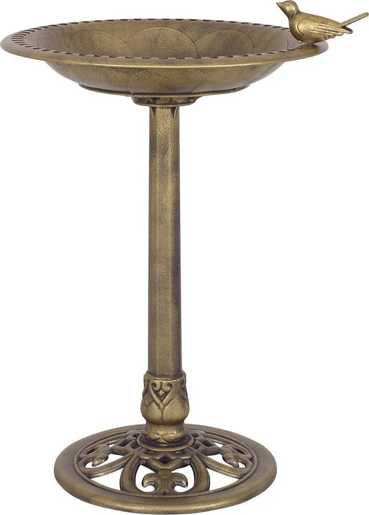 Stazione Alimentazione Uccelli Professionale Bronzo 50x76cm - Supporto