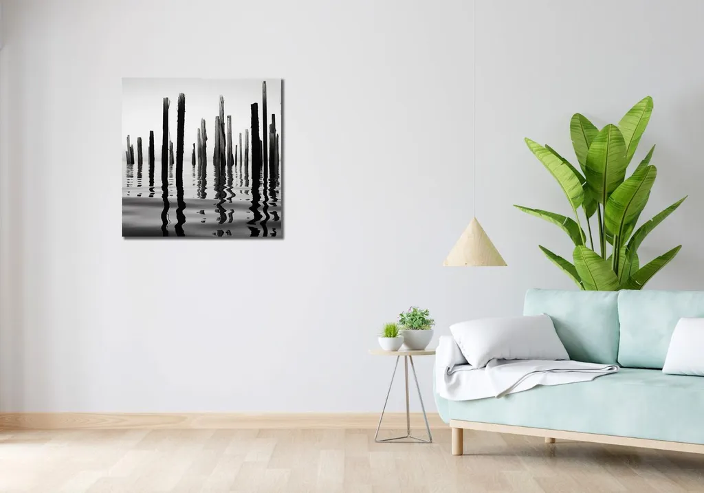 Quadro 70x70 cm Riflessioni sull'acqua - 2